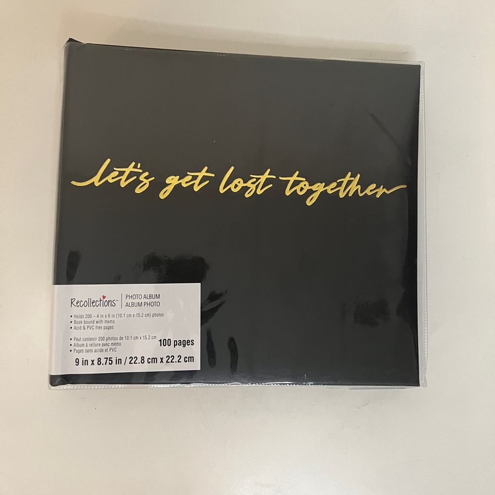Recollections Photo Album “let’s get lost together” Holds 200 4 x 6 photos